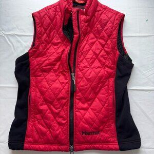Marmot Women's Kitzbuhel Quilt Ripstop Primaloft Puffer Full Zip Vest Red Small